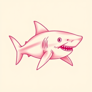 Pink Shark Tattoo