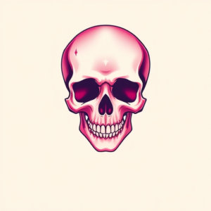 Pink Skull Tattoo