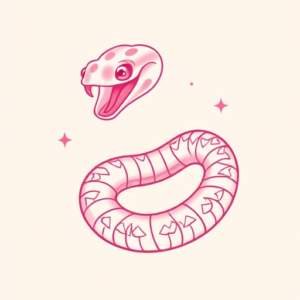 Pink Snake Tattoo