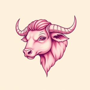 Pink Taurus Tattoo