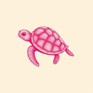 Pink Turtle Tattoo