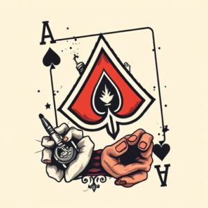 Pixel Art Ace Tattoo