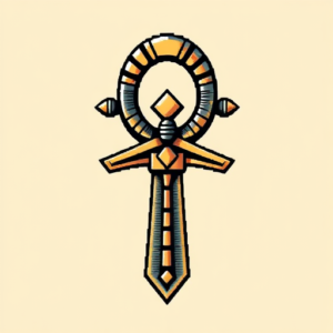 Pixel Art Ankh Tattoo