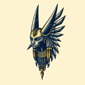 Pixel Art Anubis Tattoo
