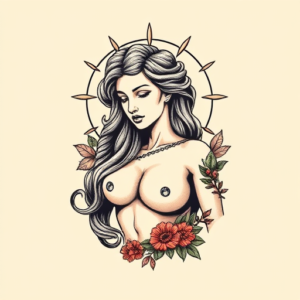 Pixel Art Aphrodite Tattoo