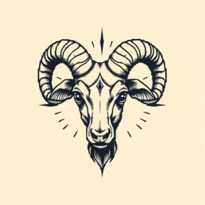 Pixel Art Aries Tattoo