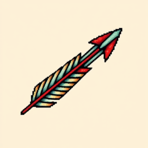 Pixel Art Arrow Tattoo