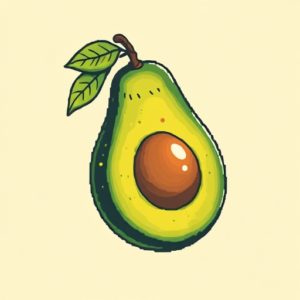 Pixel Art Avocado Tattoo