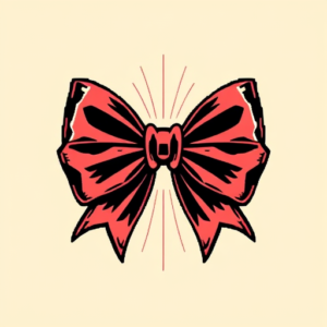 Pixel Art Bow Tattoo