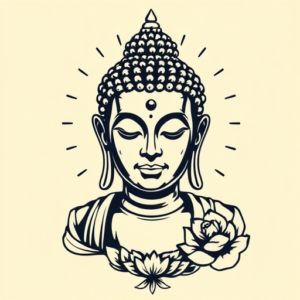 Pixel Art Buddha Tattoo