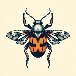 Pixel Art Bug Tattoo