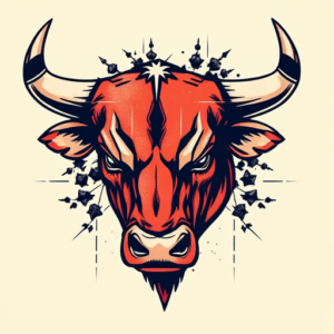 Pixel Art Bull Tattoo