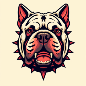 Pixel Art Bulldog Tattoo