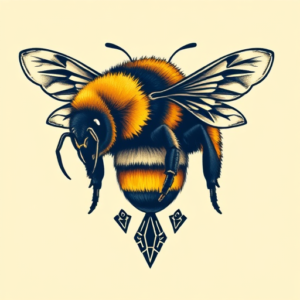 Pixel Art Bumblebee Tattoo