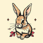 Pixel Art Bunny Tattoo