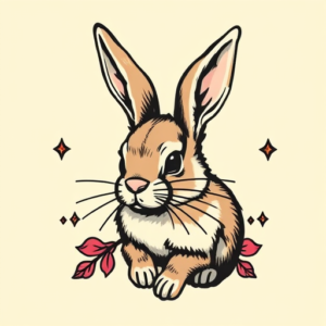 Pixel Art Bunny Tattoo