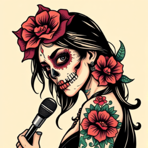Pixel Art Catrina Tattoo