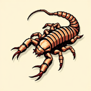 Pixel Art Centipede Tattoo