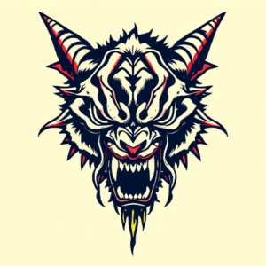 Pixel Art Cerberus Tattoo