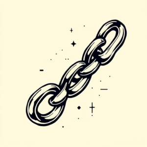 Pixel Art Chain Tattoo