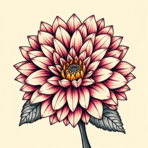 Pixel Art Chrysanthemum Tattoo