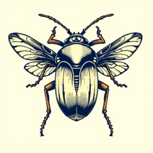 Pixel Art Cicada Tattoo