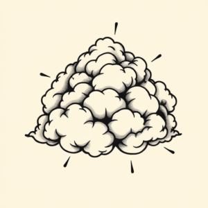 Pixel Art Cloud Tattoo