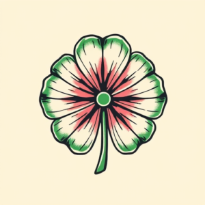 Pixel Art Clover Tattoo