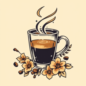 Pixel Art Coffee Tattoo