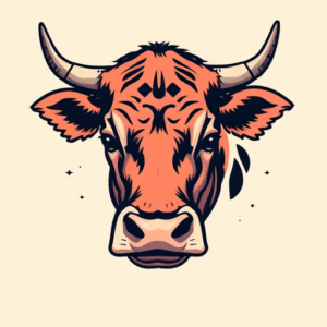 Pixel Art Cow Tattoo