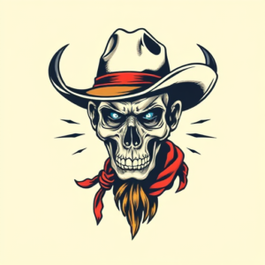 Pixel Art Cowboy Tattoo