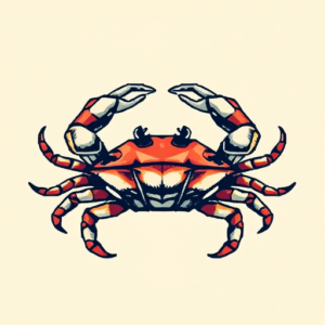 Pixel Art Crab Tattoo