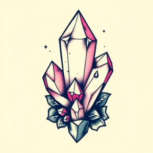 Pixel Art Crystal Tattoo