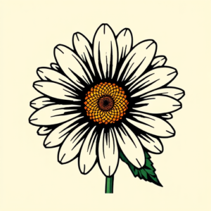 Pixel Art Daisy Tattoo