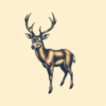 Pixel Art Deer Tattoo