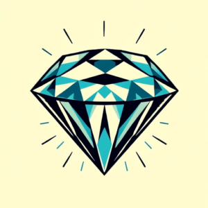 Pixel Art Diamond Tattoo