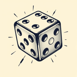 Pixel Art Dice Tattoo