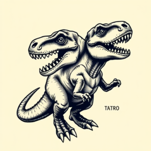 Pixel Art Dinosaur Tattoo