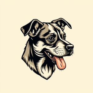 Pixel Art Dog Tattoo