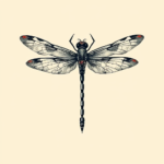 Pixel Art Dragonfly Tattoo
