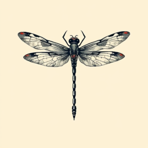 Pixel Art Dragonfly Tattoo