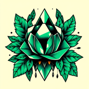Pixel Art Emerald Tattoo