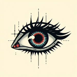 Pixel Art Eye Tattoo