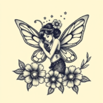 Pixel Art Fairy Tattoo