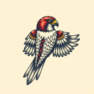 Pixel Art Falcon Tattoo