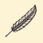 Pixel Art Feather Tattoo