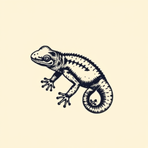 Pixel Art Gecko Tattoo