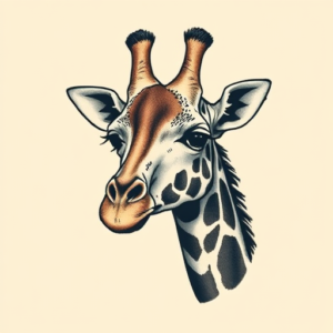 Pixel Art Giraffe Tattoo