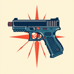 Pixel Art Glock Tattoo