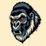 Pixel Art Gorilla Tattoo